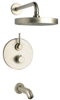 Brushed Nickel Thermostatic Valve 2 Way Diverter Volume Control D4575