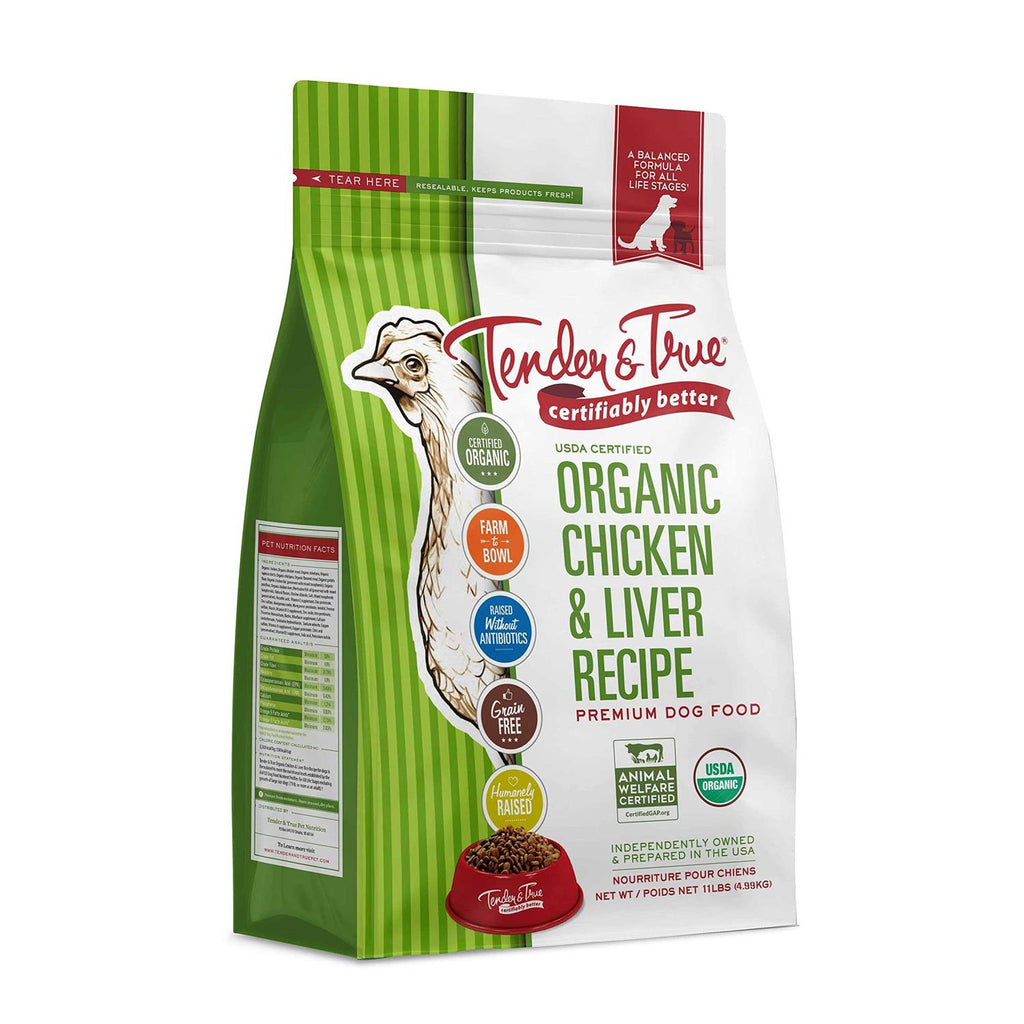 Organic Chicken & Liver Recipe Dry Dog Food P90443