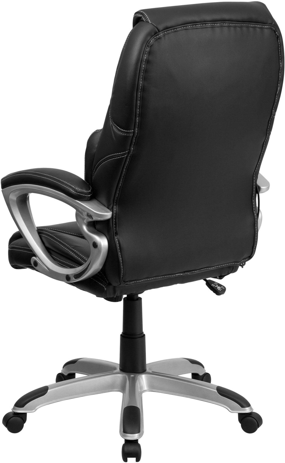 High Back Ergonomic Massaging Swivel Office Chair Black/Silver I350980