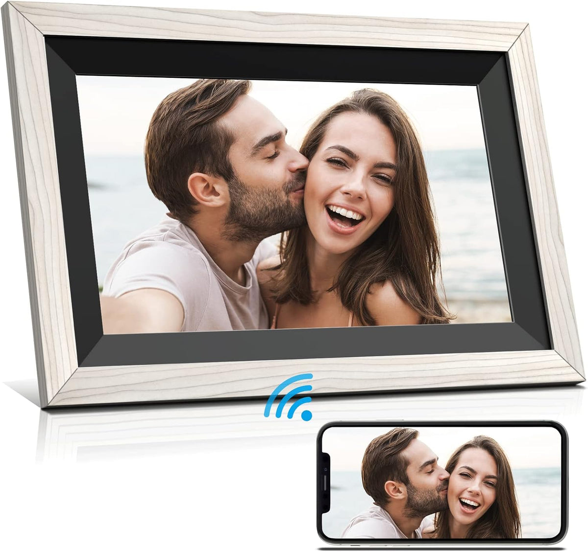 Black 8 inch Digital Photo Frame WiFi Touch Screen 16GB Storage Pack of 2 E19996