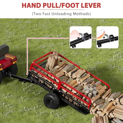 Heavy Duty Steel Dump Cart Utility Trailer with Removable Sides S627
