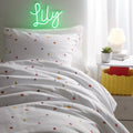 White Rainbow Fruits Full/Queen Comforter and Sham Set U725326