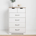 White 5 Drawer Wood Chest U344