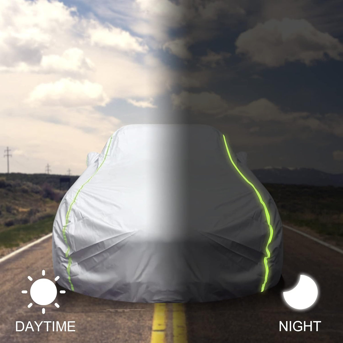 Waterproof All Weather Car Cover with Zipper W993381