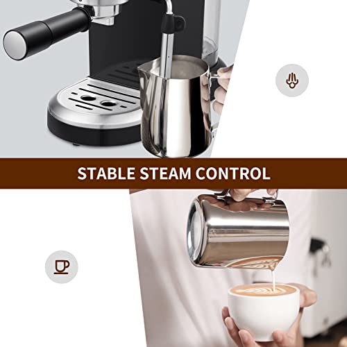 Black 20 Bar Espresso Machine with 1.4 L Water Tank D2736