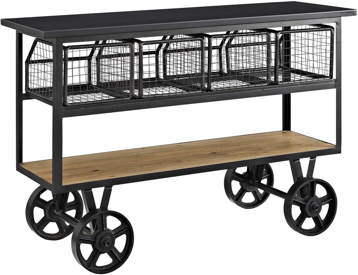 Brown Rolling Kitchen Cart T72100