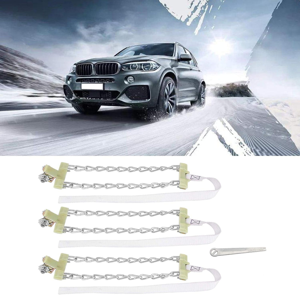 3pcs Anti Skid Tire Chain for Car Truck SUV W576650