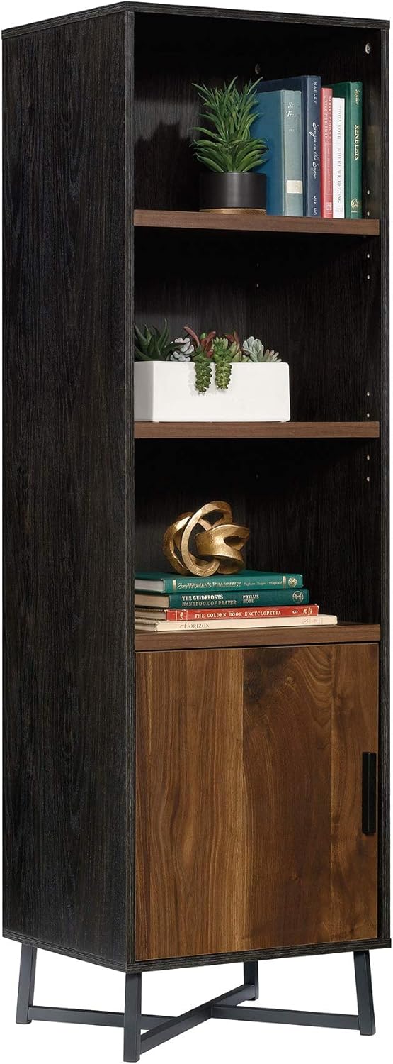 Brew Oak Finish Bookcase with Door J715456