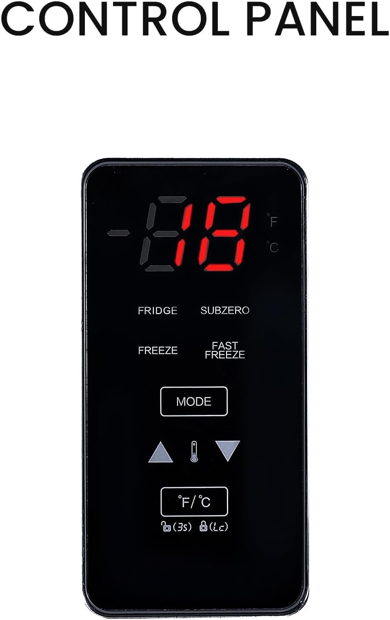 Black 28in Upright Freezer D254