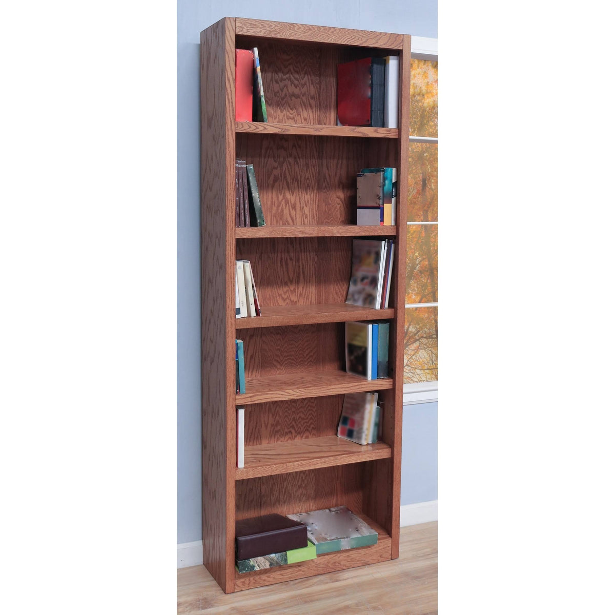 Cherry 6 Shelves Bookcase B994