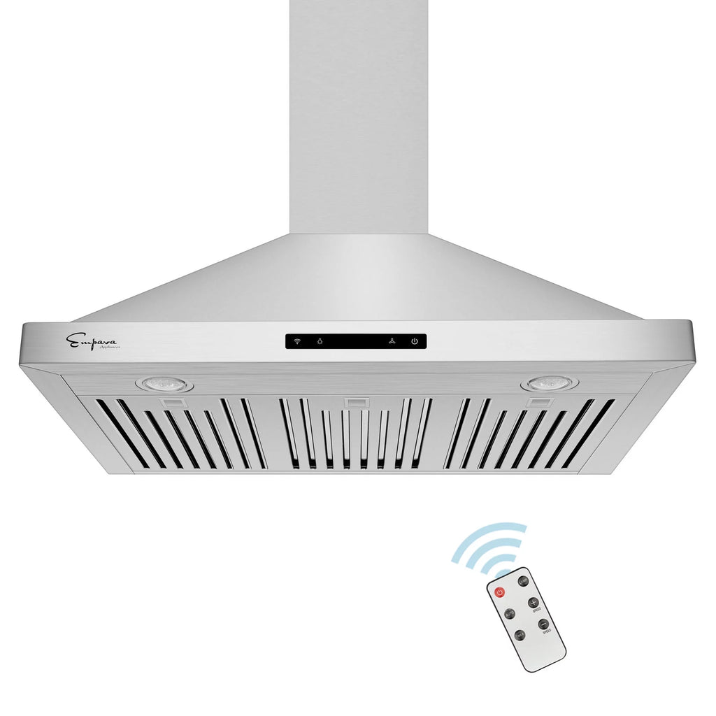 30" Gas Cooktop and 30" Wall Mount Range Hood E883