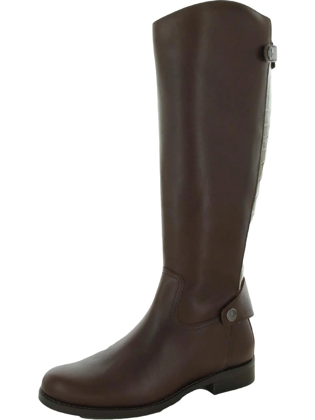 Brown Leather Knee High Boots N442