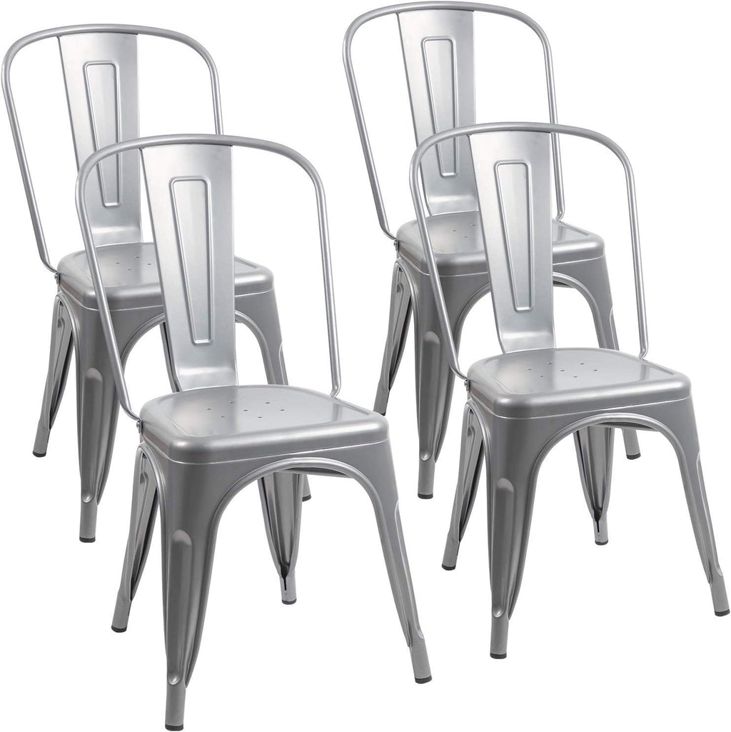 Metal Dining Chairs Set of 4 (Black) L572006