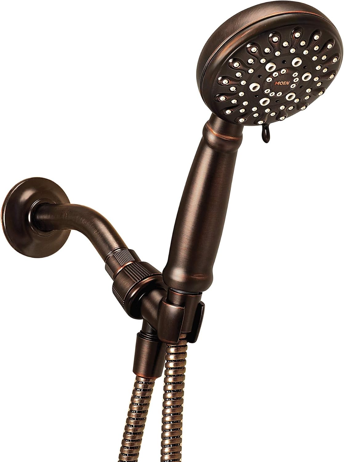 Chrome 5-Spray Hand Shower with Hose and Bracket, 4-Inch Diameter, Pack of 2 X735