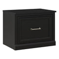 Black Oak Shoe Bench with Drawer B6253