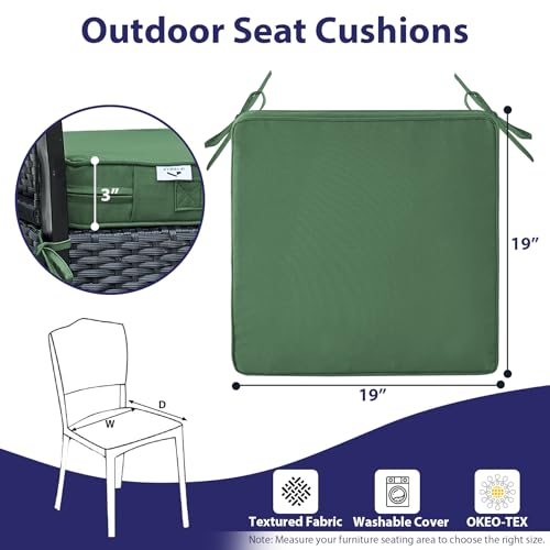 Waterproof Outdoor Chair Cushions Set of 4, Navy Blue T484646