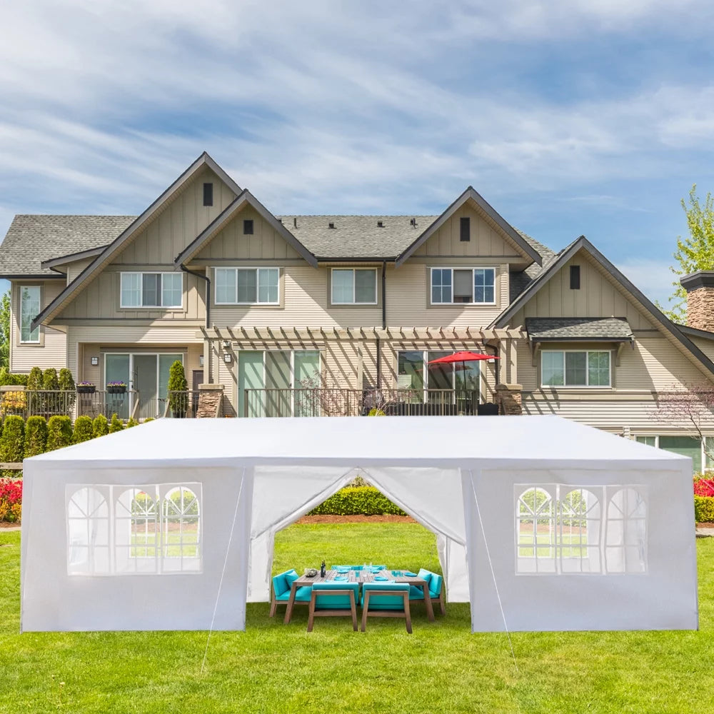 10'x30' Canopy Tent with Removable 5 Sidewall White B47466