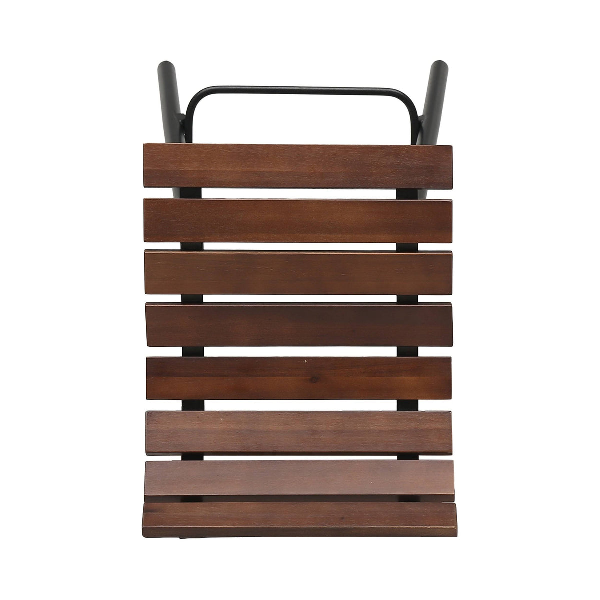 Set of 2 Wooden Barstool Dark Brown F97846