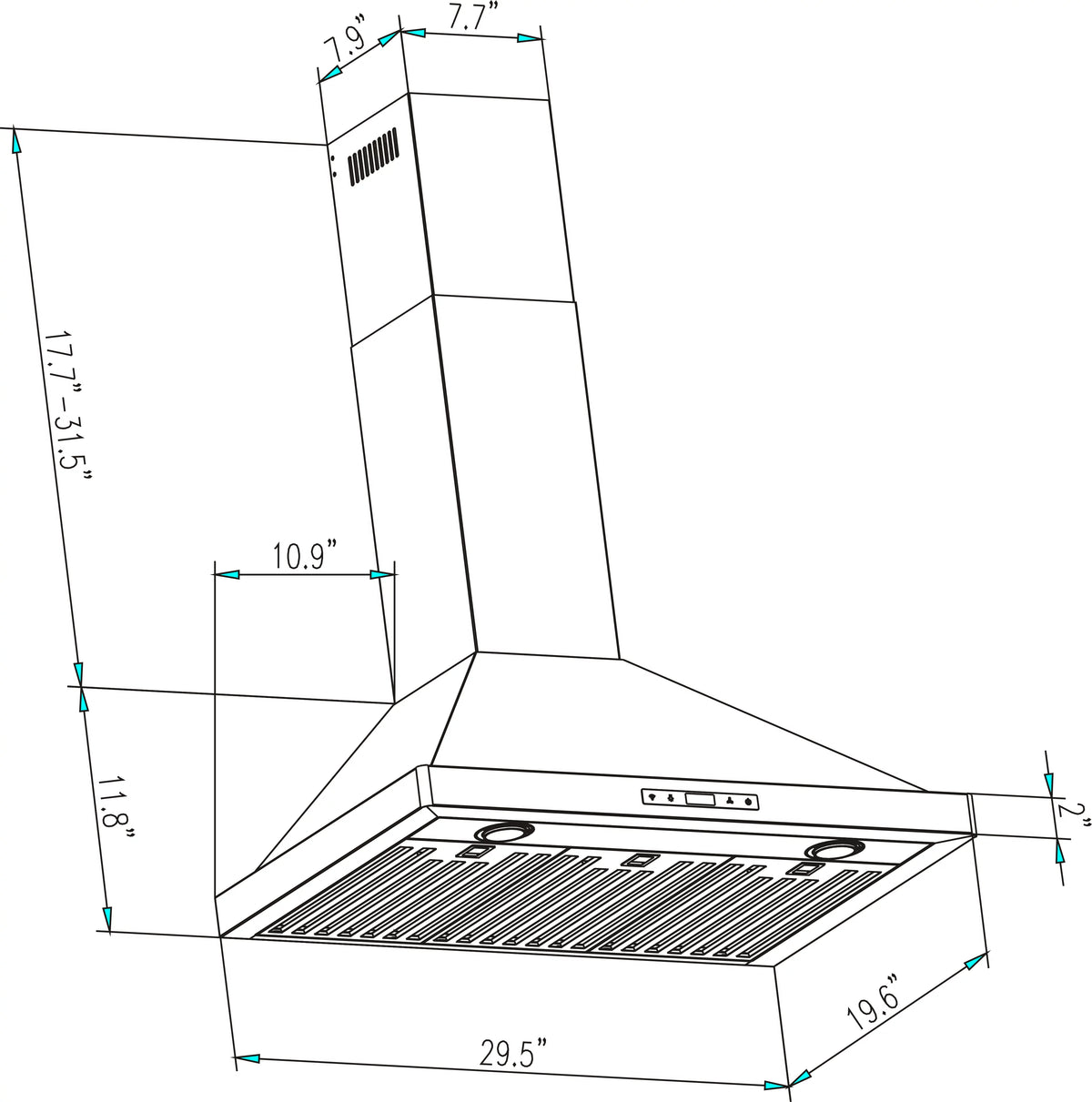 30" Gas Cooktop and 30" Wall Mount Range Hood E883