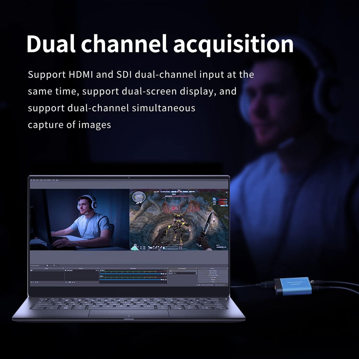 USB 3.0 HDMI SDI Dual Input 1080P Video Capture Card U44678