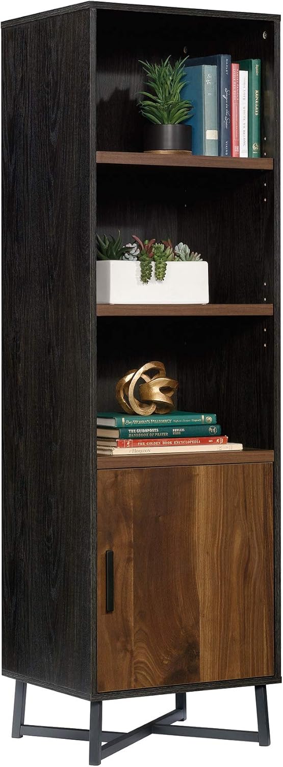 Brew Oak Finish Bookcase with Door J715456