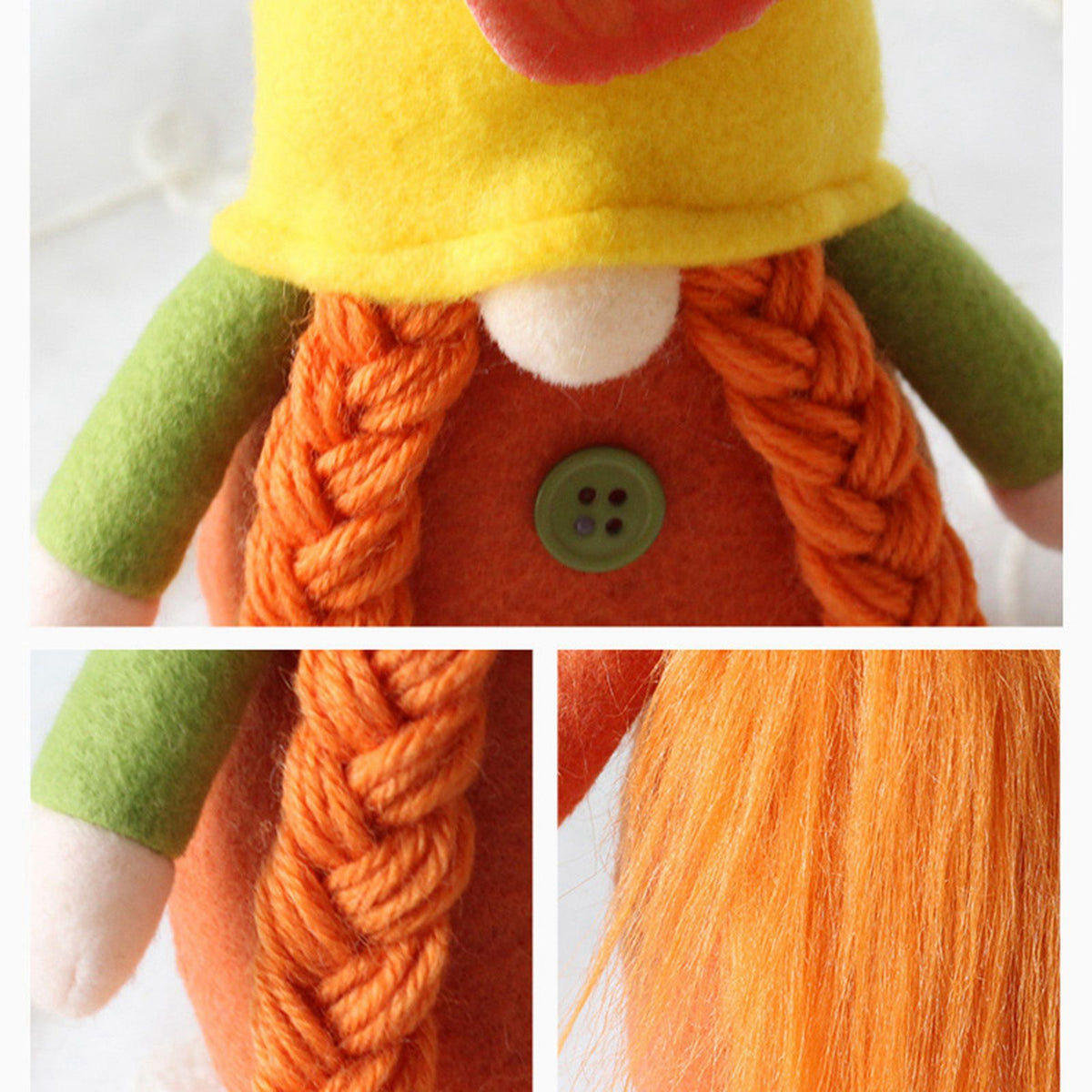 2 Pack Maple Leaf & Pumpkin Chef Gnomes Plush Dolls Scandinavian Tomte Nisse Dwarf Swedish Honey Bee Elf U3718