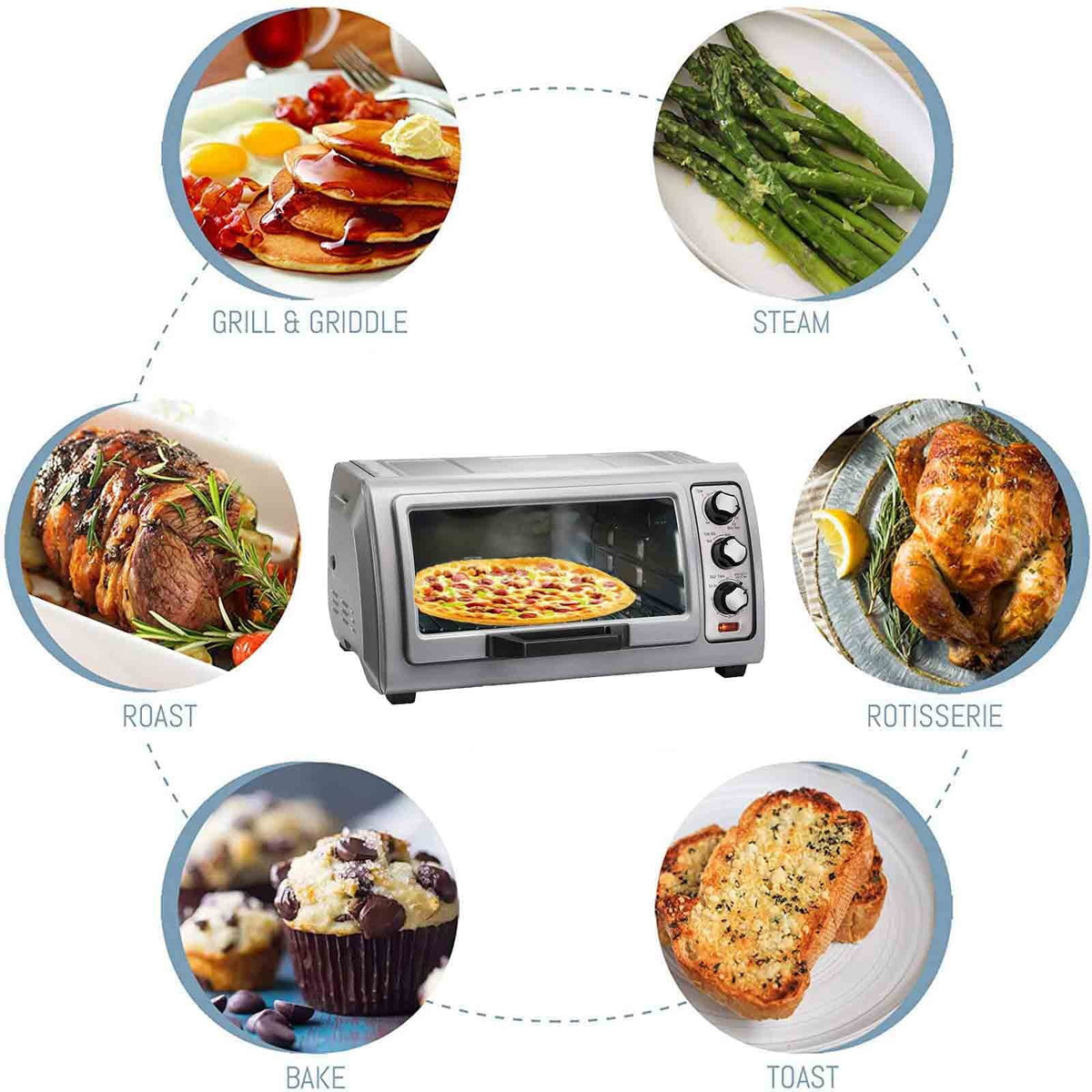 6-Slice Countertop Toaster Oven with Bake Pan K980