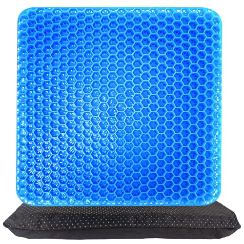 Thick Extra Large Gel Seat Cushion with Non-Slip Cover D451