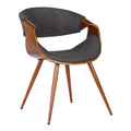 Fabric Dining Chair in Walnut and Charcoal J907