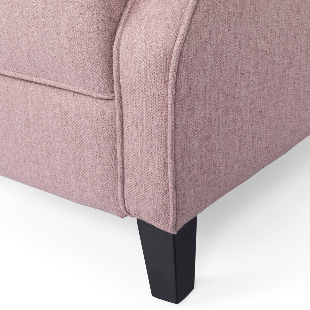 Light Blush Tufted Fabric Push Back Recliner A623741