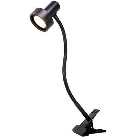 Clip-On Light, 5W LED Bulb, Adjustable Brightness, Black O1113