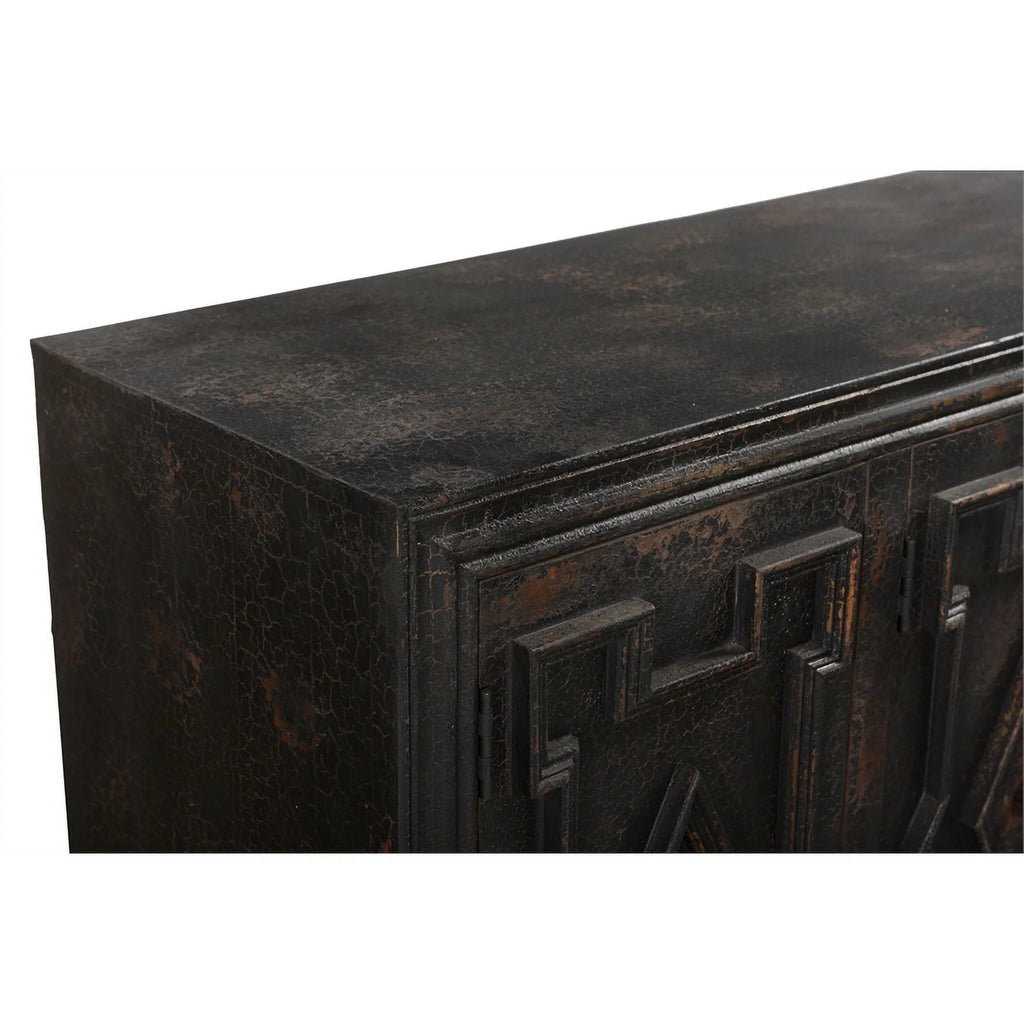 Black 4-door Solid Wood Sideboard G1289