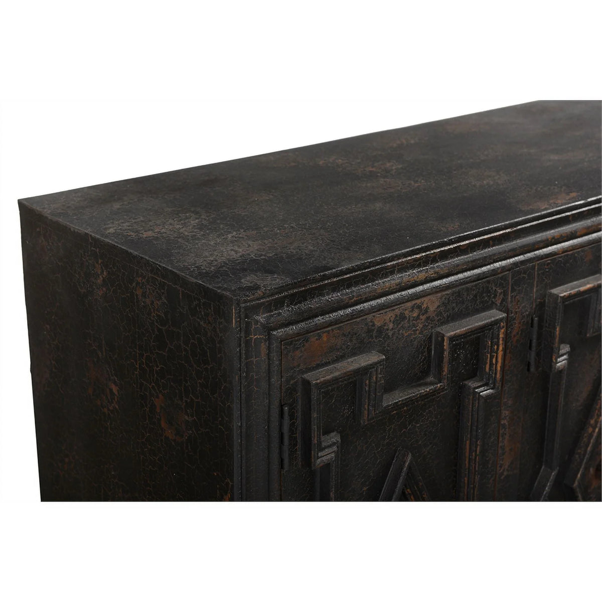 Black 4-door Solid Wood Sideboard G1289