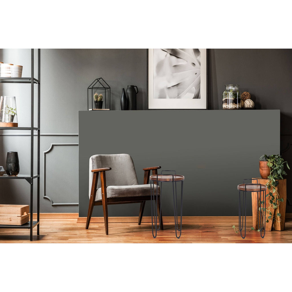 Iron & Acacia Nesting Tray Tables with Handles Set of 2 F463