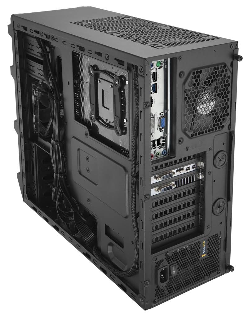 Black Steel ATX Mid Tower Gaming Case H934