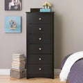 Black 6 Drawer Wooden Dresser U797854