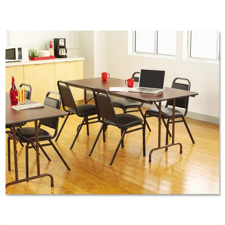 Rectangular Mahogany Wood Folding Table N91906
