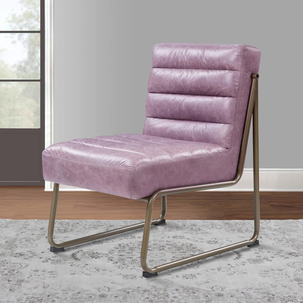 22 Inch Top Grain Leather Accent Chair A427037