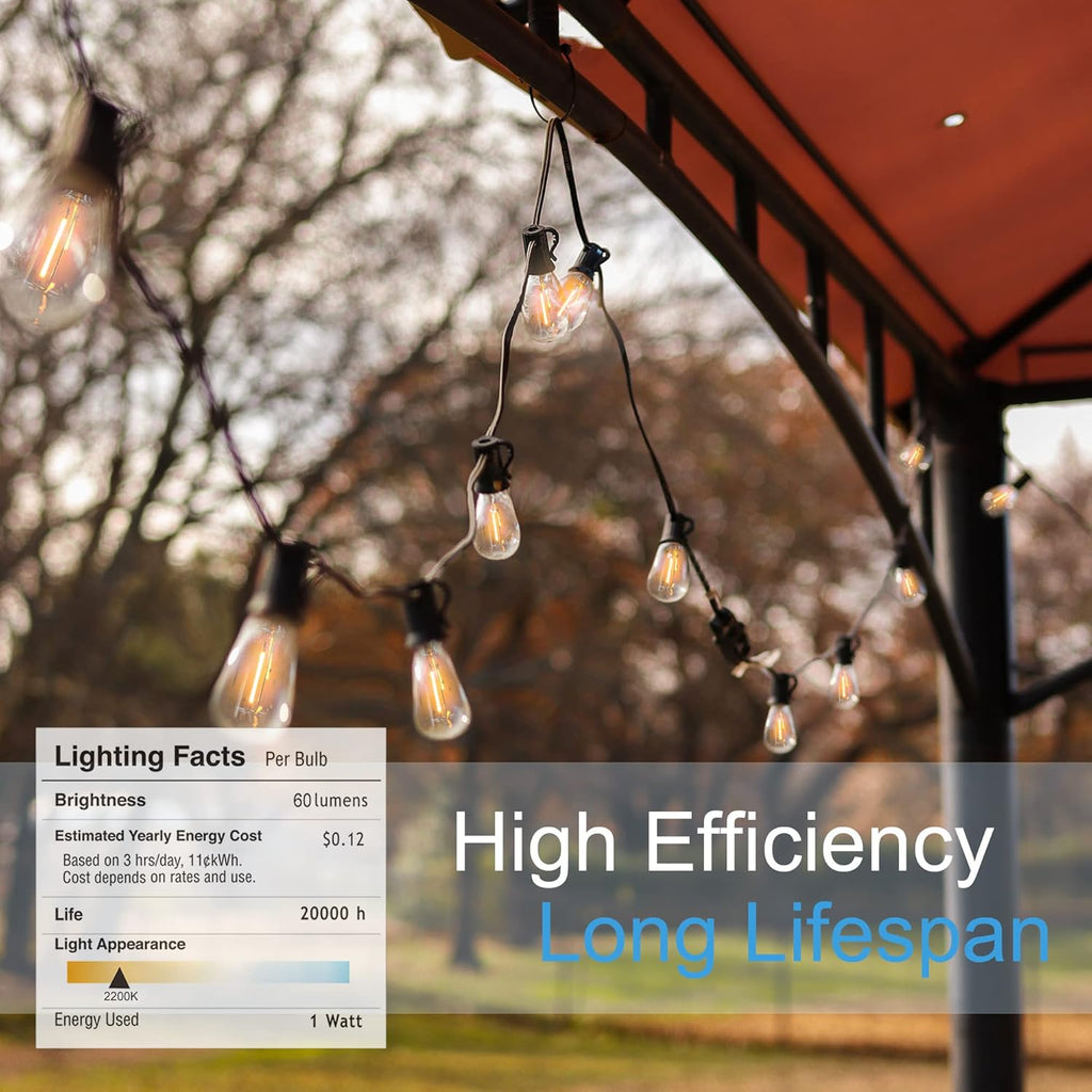 100Ft Weatherproof Dimmable LED String Lights D72526