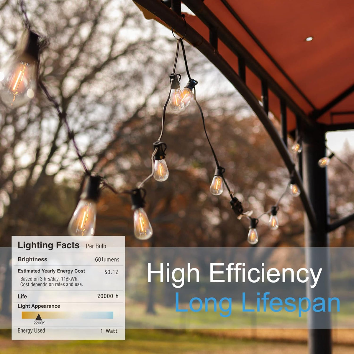 100Ft Weatherproof Dimmable LED String Lights D72526