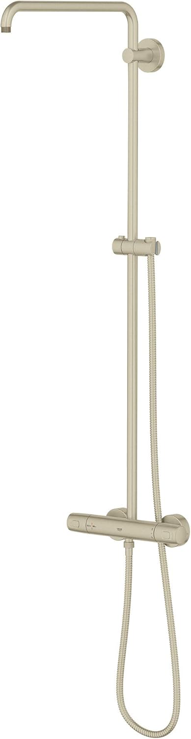 Brushed Nickel Thermostatic Shower System E684314