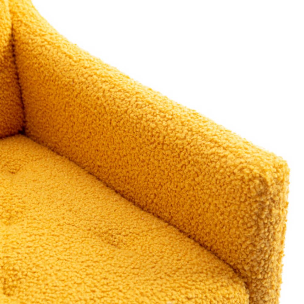 Mustard Teddy Accent Chair with Metal Feet Y21072