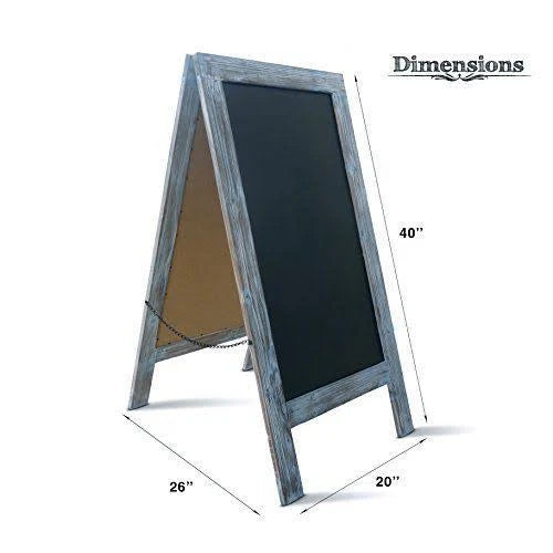 Rustic Blue A-Frame Chalkboard Sign A7435