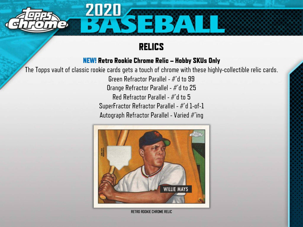 2020 Topps Chrome Baseball Jumbo Box V516