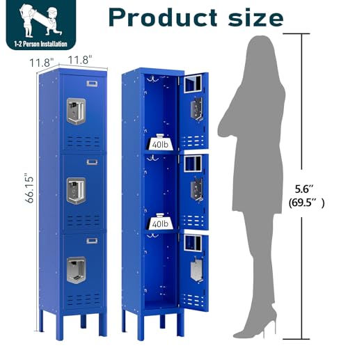 54" Height Lockable Steel Locker U5908