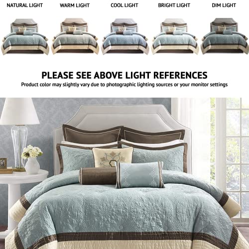 King Blue 9 Piece Comforter Set J14278