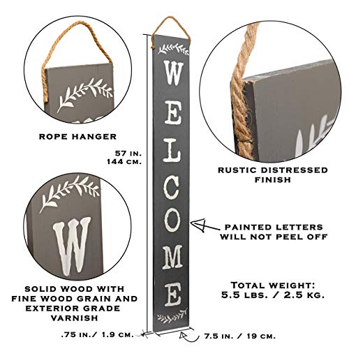 Brown Wooden Welcome Sign G522