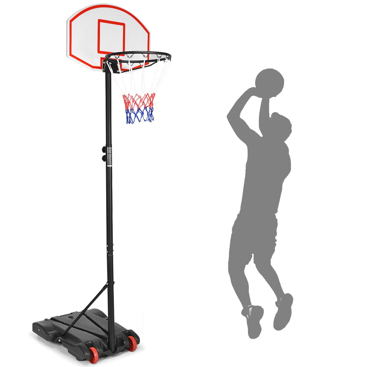Adjustable Basketball Hoop System with Wheels M83641