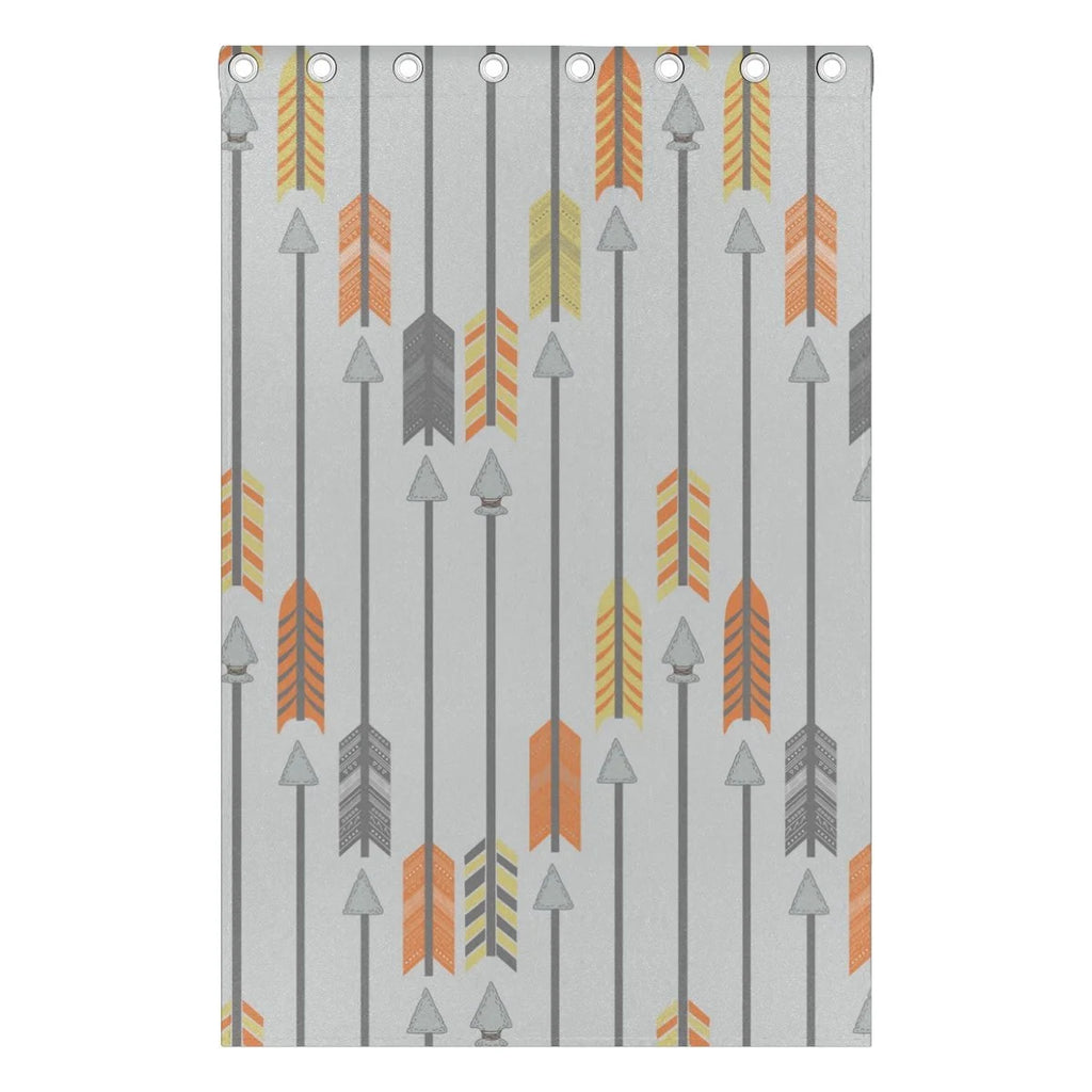 Orange Yellow Gray Blackout Thermal Curtain, 2 Panel 52Wx84L E99019
