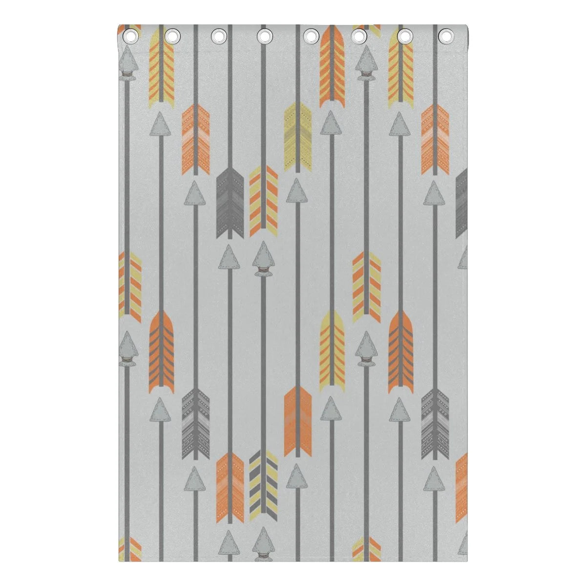 Orange Yellow Gray Blackout Thermal Curtain, 2 Panel 52Wx84L E99019
